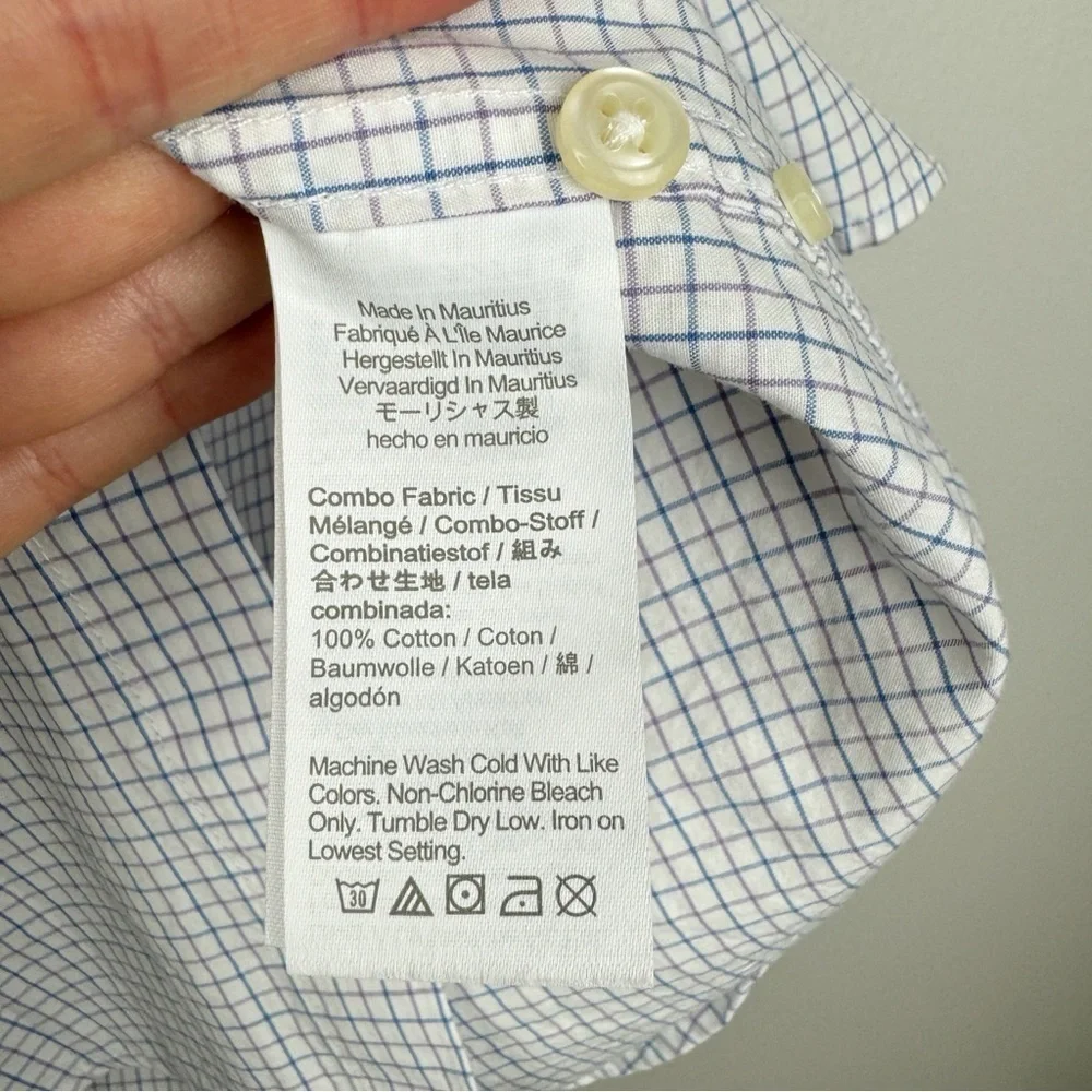 J. Crew Men's Slim Secret Wash Cotton Poplin Shirt Size L NWOT